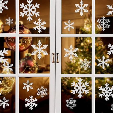 10Pcs Christmas Snowflake Stickers Glass Window Showcase …