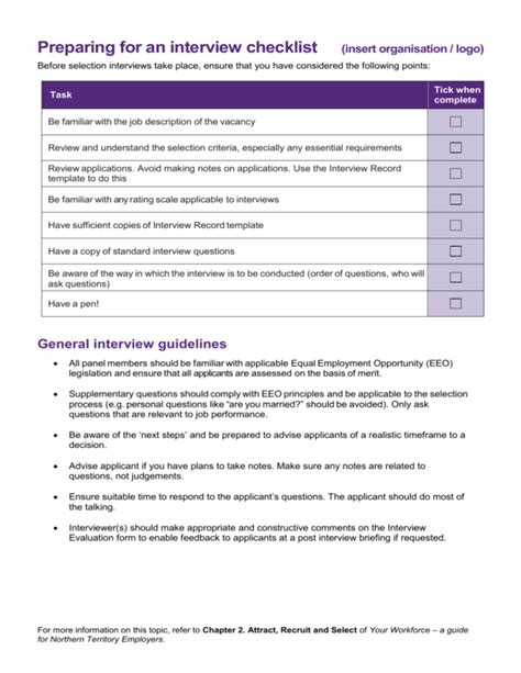 10_2.9 Preparing for an interview checklist