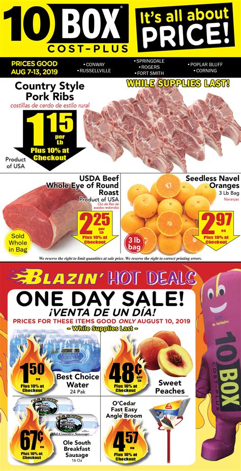 10box cost plus weekly ad. ALDI 1210 Missouri Ave. Open Now - Closes at 8:00 pm. 1210 Missouri Ave. West Plains, Missouri. 65775. Get Directions. Shop Online. View Weekly Ad. 