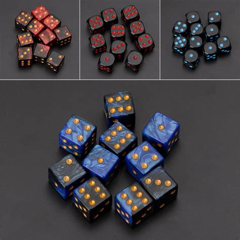 10pcs 15mm Multicolor Acrylic Cube Dice Beads Six Sides