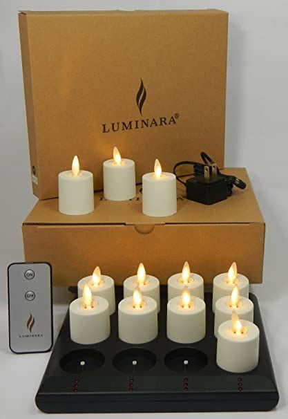 10sets Remote Controlled Rechargeable Flameless Tea Light