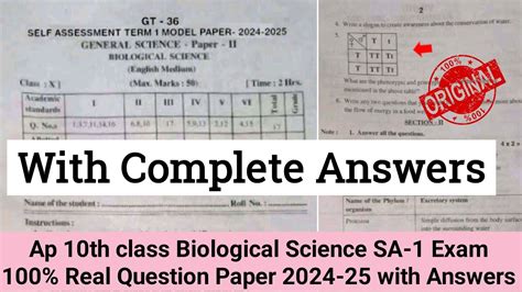 10th Class Sa1 Question Paper 2018