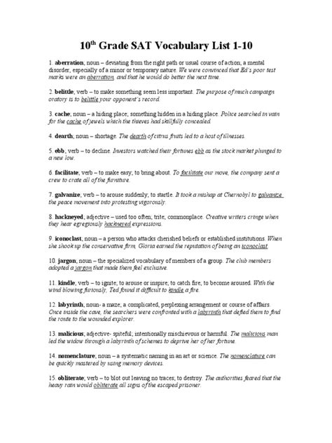 10th Grade Sat Vocabulary List Documentine Com 4th Grade Reading Sol Practice - 4th Grade Reading Sol Practice