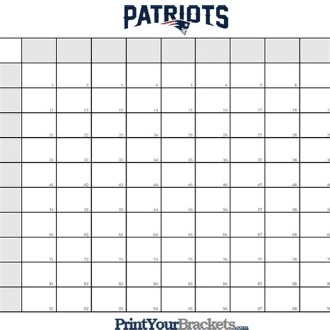 10x10 Football Squares Template Joy Studio Design Gallery Best Design