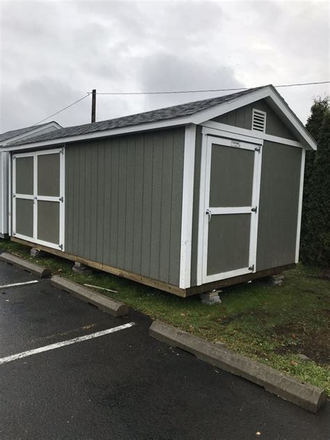 10x20 tuff shed. The Legacy 2-Story Workshop Shed has an A-frame roof design with a steep 14/12 pitch and 8” overhangs on all sides. Many folks choose to add dormers (especially the Legacy Shed Dormer) to increase the usable space on the second floor. A 3’-wide pedestrian door and a set of 6’-wide double doors come standard. 