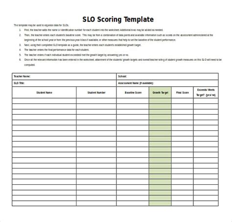 11+ Free Download Scoreboard Templates in Microsoft Word Format Free
