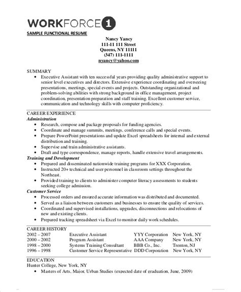 11+ Functional Resume Template Function and Use Template Business PSD