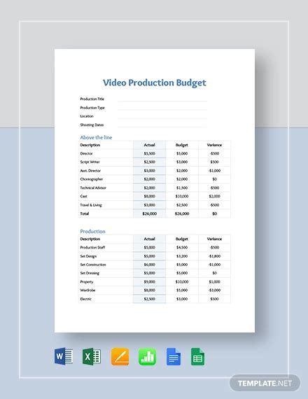 11+ Production Budget Templates - Word, PDF - muktibox.com