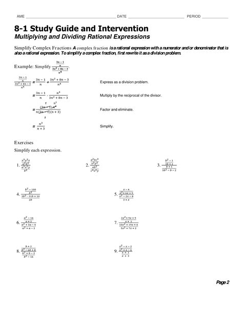 11 4 Study Guide And Intervention