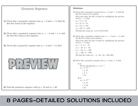 11 6 Geometric Sequences Practice