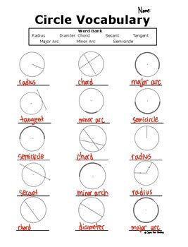 11 Best Images of Geometry Circle Vocabulary Worksheet Geometry