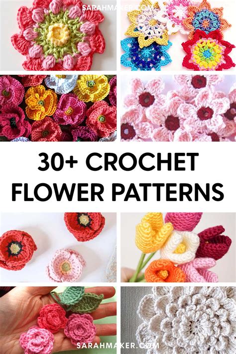 11 Easy and Simple Free Crochet Flower Patterns and Tutorials Crochet