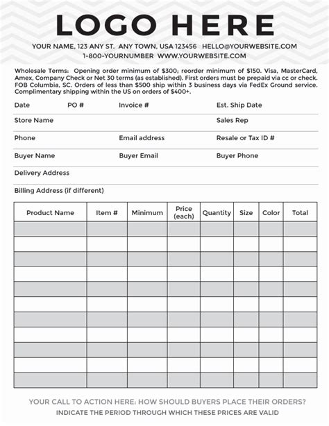11 Sample Order Form Templates Word Excel Pdf Formats