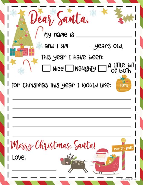 11 Free Letters To Santa Printable Templates For Santa Wish List Letter - Santa Wish List Letter