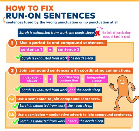 11 Punctuation Correcting Run On Sentences English Esl Run On Worksheet - Run On Worksheet