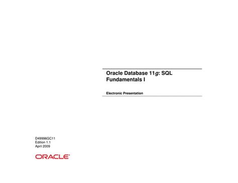 11 Sql Fundamentals 1 Practice 6 Solutions