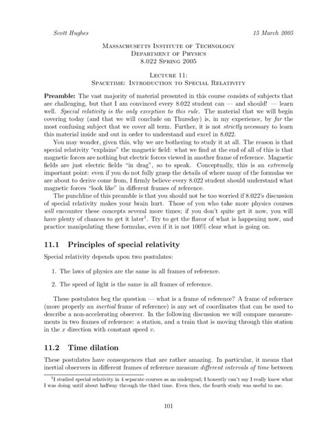 11.1 Principles of special relativity - MIT - Massachusetts Institute ... - wintechmobiles.com