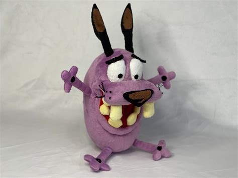 11.8" Courage The Cowardly Dog Plush Toy Pink Cute Dog Merch …