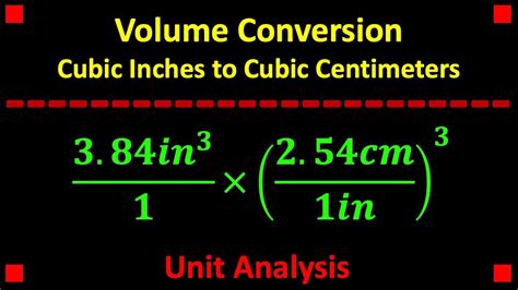 How to convert cubic centimeters to cubic inches? 1 Cubic centimeter is equal to 0.06102374409 cubic inch. To convert cubic cm to cubic inches, multiply the cubic cm value by 0.06102374409 or divide by 16.387064. For example, to convert 50 cubic cm to cubic inches, divide 50 by 16.387064, that makes 3.051 in3 equal to 50 cm3.. 