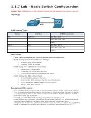 117 Lab Basic Switch Configurationdocx 5