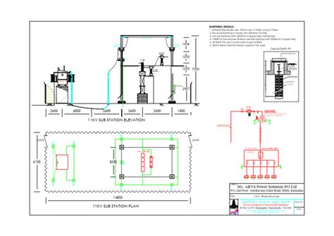 11kv 4 Pole Structure Drawing