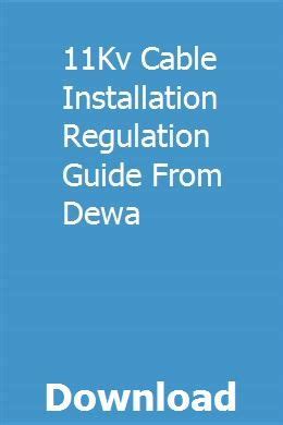 11kv cable installation regulation guide from dewa. - Guide showme oscmax 2 5 manuale utente.