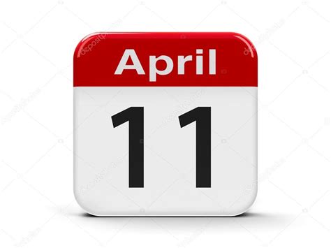 11th April Calendar — Stock Photo © Oakozhan 104445828