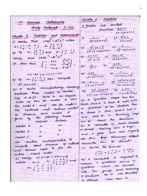 11th Business Maths Guide Pdf Download