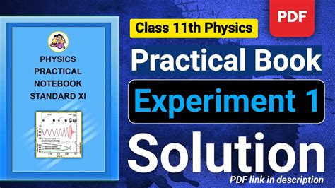 11th Physics Practical Book Pdf Download
