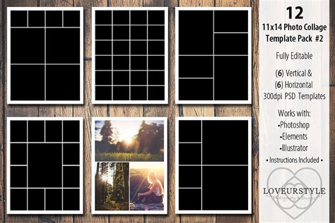 11x14 Collage Template