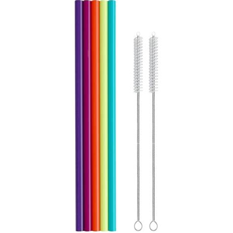 12" Extra-long Silicone Straws, Suitable For Large Glasses-40 Oz …