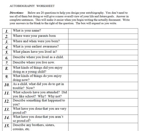 12+ Editable Autobiography Templates Word - Word Excel Samples