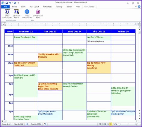 12+ Excel Templates For Scheduling DocTemplates