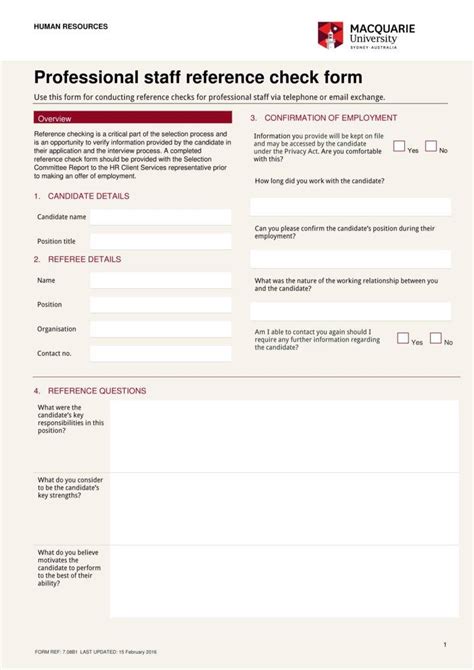12+ Reference Checking Forms & Templates PDF, DOC, Apple Pages
