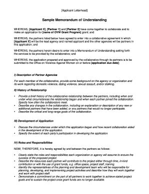 12+ Sample Mou Template SampleTemplatess SampleTemplatess