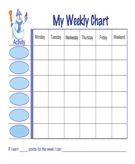12+ Weekly Chart Examples & Samples in PDF DOC Examples