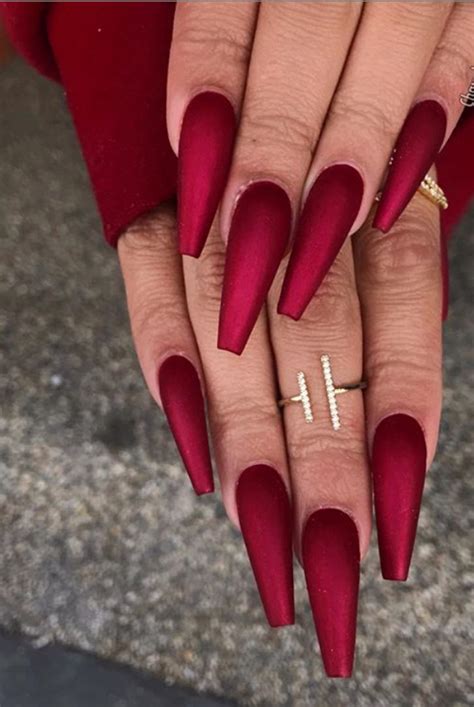 12 Best Red Coffin Nail Designs for 2024 – NailDesignCode