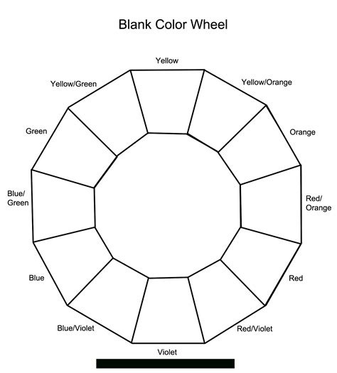 12 Color Wheel Template