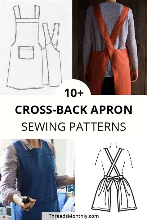 12 Cross Back Japanese Apron Patterns Tutorials Free
