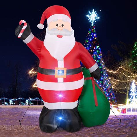 12 Foot Tall Huge Christmas Inflatable Santa Claus with …