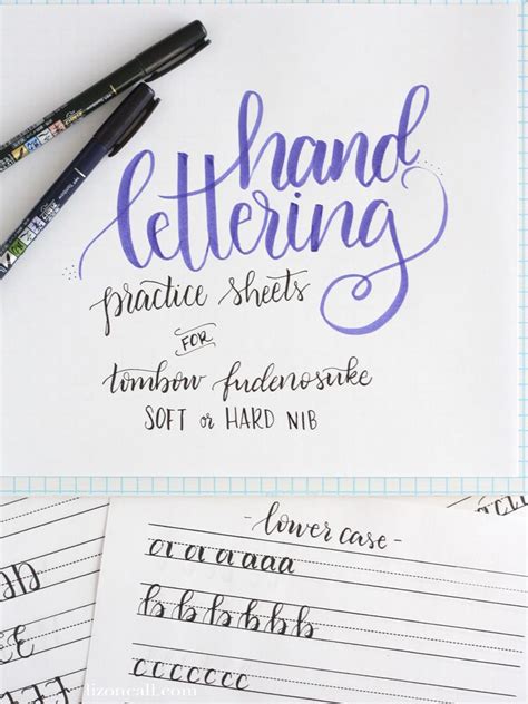 12 Free Hand Lettering Worksheets For Practice