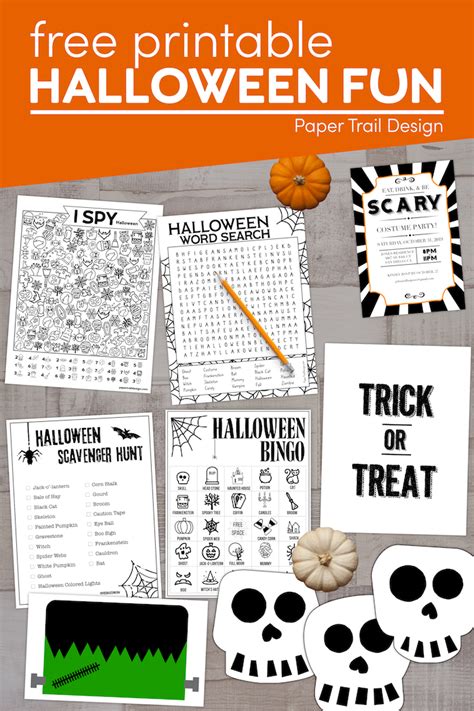 12 Halloween Free Printables Paper Trail Design