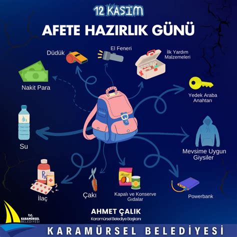 12 Kasım Afete Hazırlık Günü Evim İçin.