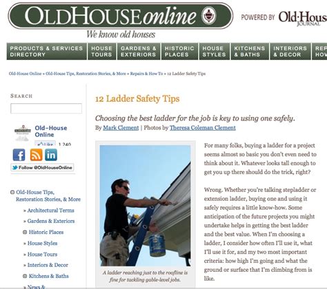 12 Ladder Safety Tips - Old House Journal Magazine