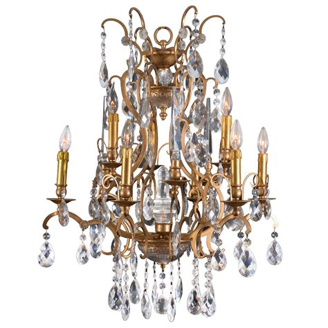 12 Light Bronze Chandelier - 276 For Sale on 1stDibs