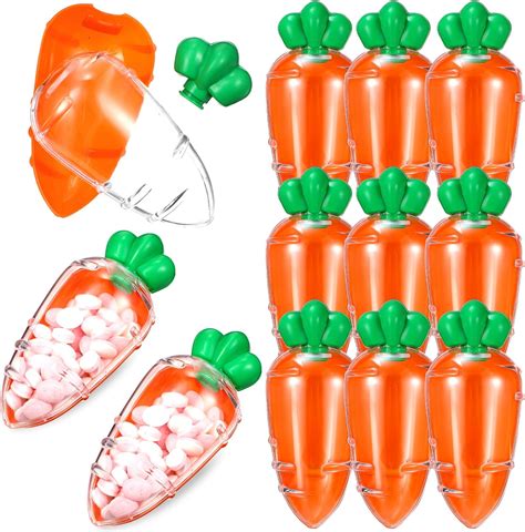 12 Pcs Fillable Carrots Containers Favor Box Treat Boxes Party