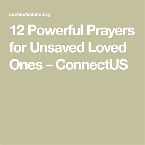 12 Powerful Prayers for Unsaved Loved Ones – …