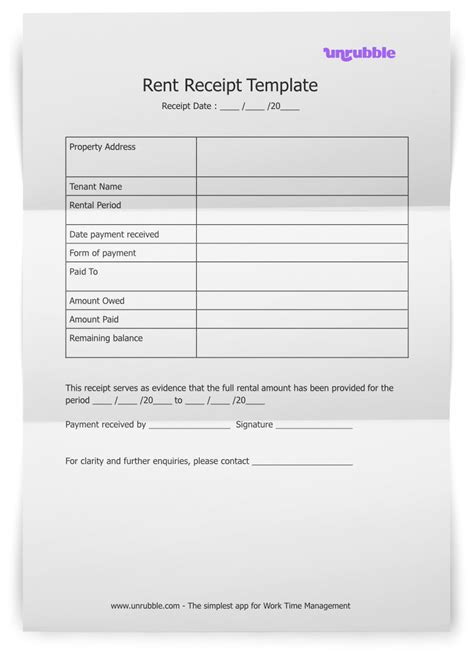 12 Rent Receipt Excel Template Excel Templates