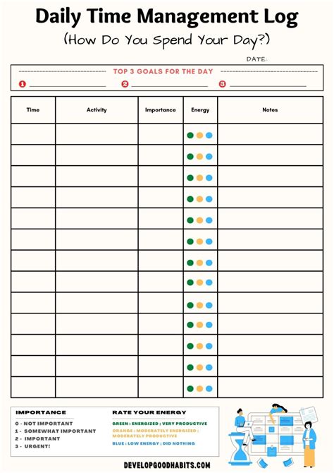 12 Time Management Worksheet for Students & Adults