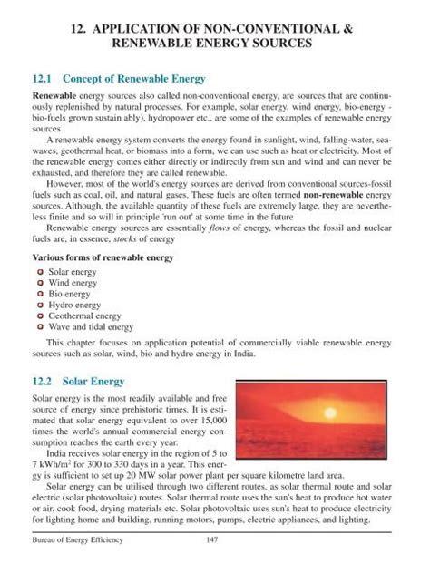 12 Application Of Non Conventional Renewable Energy Sources